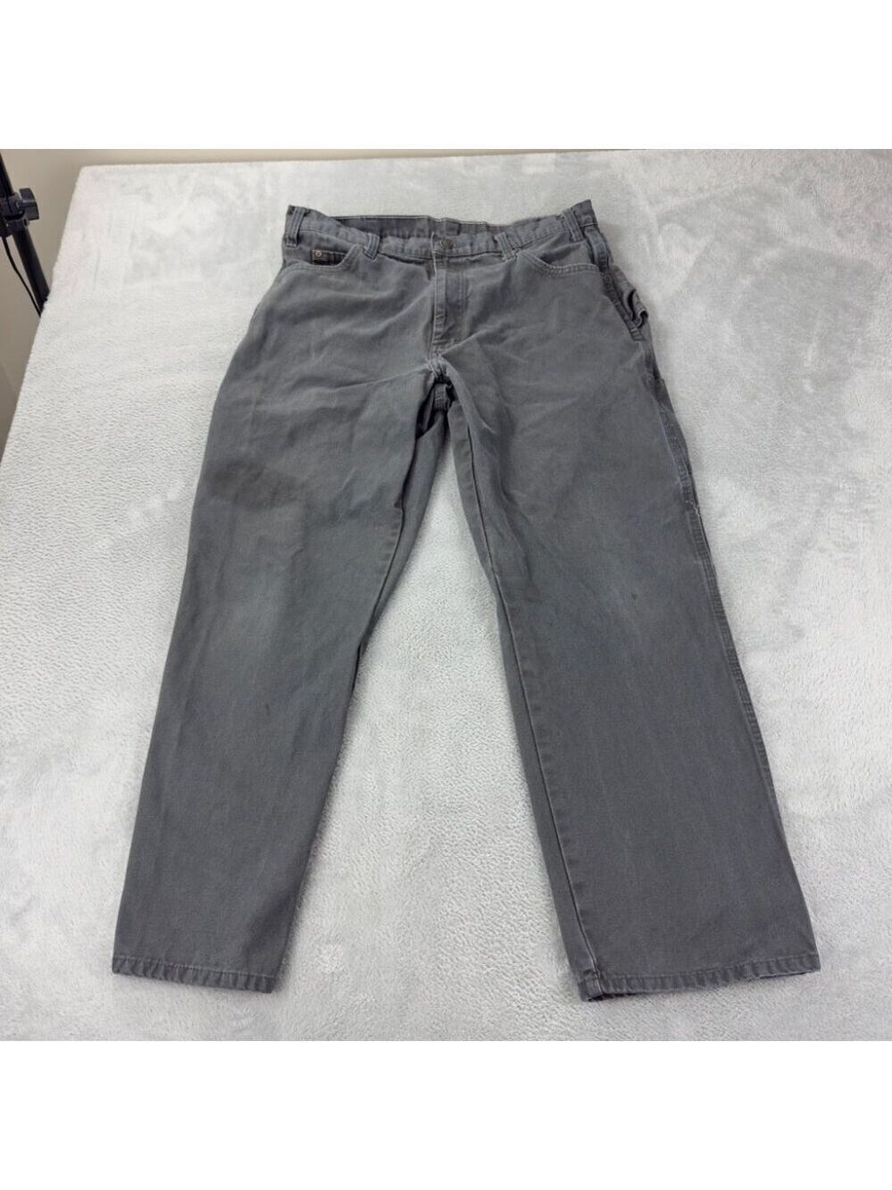 Dickies Men’s Size 36 x 30 US Grey Cargo Carpenter Pants Straight Leg